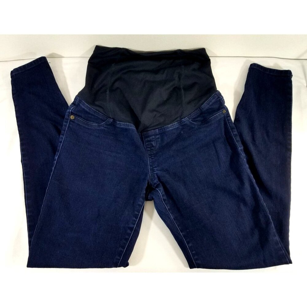 ISABEL Women's MATERNITY Jeans sz 2/26R (29") Dark Wash Jeggings Over Belly Fit